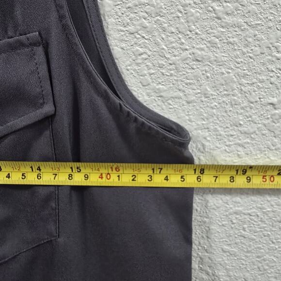 J.Crew Womens Sleeveless Blouse Size 4 Gray Utility Style Button Casual Top - Picture 9 of 11